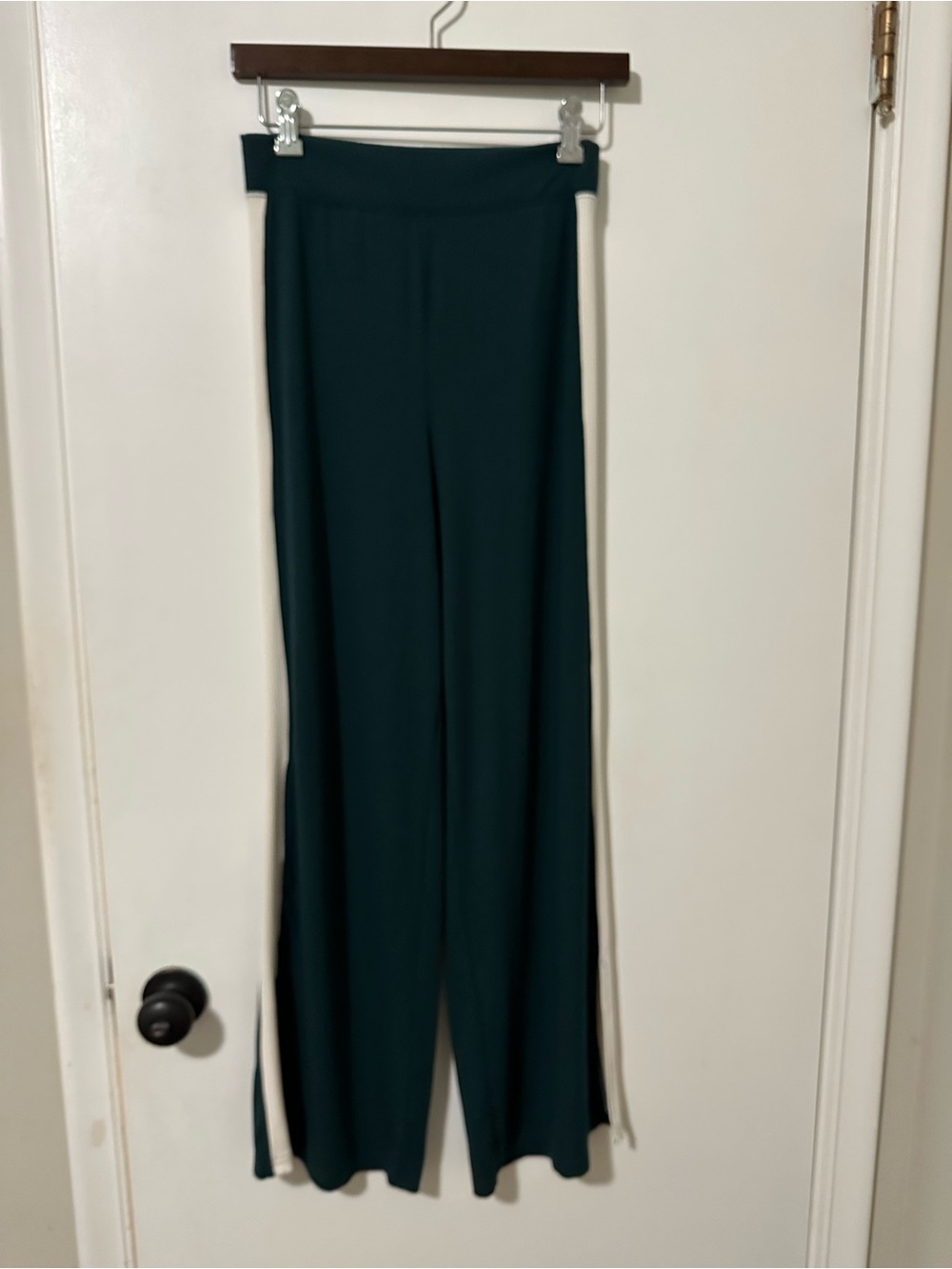 Offline by aerie Wide-Leg Pants with Green w White Side Trim